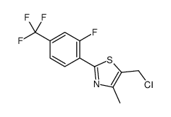 5-(CHLOROMETHYL)-2-(2-FLUORO-4-(TRIFLUOROMETHYL)PHENYL)-4-METHYLTHIAZOLE Structure