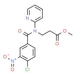 methyl 3-[{4-chloro-3-nitrobenzoyl}(2-pyridinyl)amino]propanoate structure