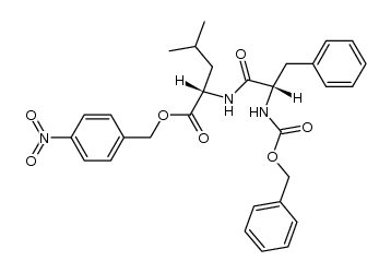 benzyloxycarbonyl-L-phenylalanyl-L-leucine p-nitrobenzyl ester结构式