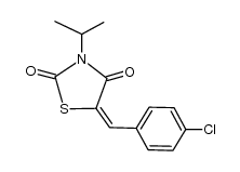 (E,Z)-3-isopropyl-5-(4-chlorophenylmethylene)-1,3-thiazolidin-2,4-dione Structure