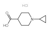 1-CYCLOPROPYL-PIPERIDINE-4-CARBOXYLIC ACID HYDROCHLORIDE Structure