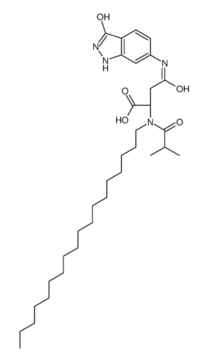 N-(2,3-dihydro-3-oxo-1H-indazol-6-yl)-N2-(2-methylpropionyl)-N2-octadecyl-L-asparagine picture