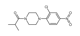 1-(4-(2-chloro-4-nitrophenyl)piperazin-1-yl)-2-methylpropan-1-one结构式