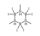 2,2,4,4,6,6-hexaiodo-1,3,5-trimethyl-1,3,5,2,4,6-trithiatriborinane-1,3,5-triium-2,4,6-triuide Structure