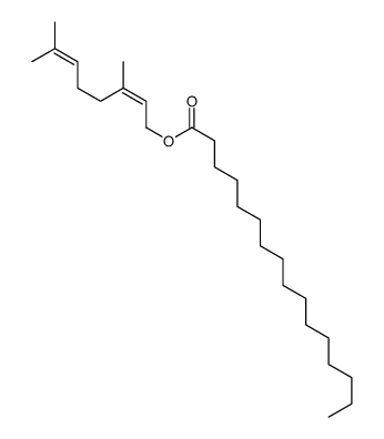 Hexadecansure, 3,7-dimethyl-2,6-octandienyl ester, (E)- Structure