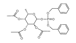 dibenzylphosphoryl 2,3,4-tri-O-acetyl-L-fucoside结构式