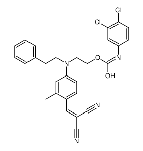 (3,4-Dichlorophenyl)carbamic acid 2-[[4-(2,2-dicyanoethenyl)-3-methylphenyl](2-phenylethyl)amino]ethyl ester picture