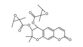(3R,4R)-2,2-DIMETHYL-8-OXO-2,3,4,8-TETRAHYDROPYRANO[3,2-G]CHROMENE-3,4-DIYL BIS(2,3-DIMETHYLOXIRANE-2-CARBOXYLATE)结构式