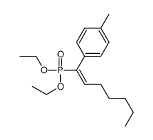 1-(1-diethoxyphosphorylhept-1-enyl)-4-methylbenzene结构式
