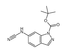 tert-butyl 6-(cyanoamino)indazole-1-carboxylate Structure