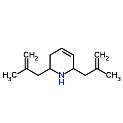 2,6-Bis(2-methyl-2-propen-1-yl)-1,2,3,6-tetrahydropyridine结构式