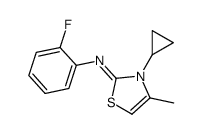 3-cyclopropyl-N-(2-fluorophenyl)-4-methyl-1,3-thiazol-2-imine Structure