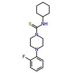 N-Cyclohexyl-4-(2-fluorophenyl)-1-piperazinecarbothioamide结构式