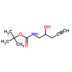 2-Methyl-2-propanyl (2-hydroxy-4-pentyn-1-yl)carbamate Structure