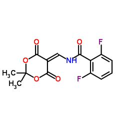 N-[(2,2-Dimethyl-4,6-dioxo-1,3-dioxan-5-ylidene)methyl]-2,6-difluorobenzamide结构式