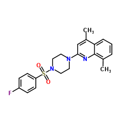 2-{4-[(4-Fluorophenyl)sulfonyl]-1-piperazinyl}-4,8-dimethylquinoline结构式