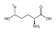 (2S,5R)-5-hydroxy-5-deuterio-2-aminovaleric acid Structure