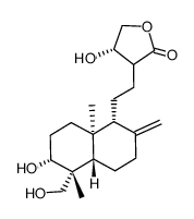 (4S)-4-hydroxyl-3-(2-((1R,4aS,5R,6R,8aS)-6-hydroxyl-5-(hydroxymethyl)-5,8a-dimethyl-2 -methylenedecahydronaphthalen-1-yl)ethyl)dihydrofuran-2(3H)-one Structure