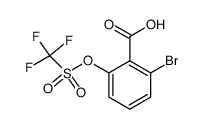 2-bromo-6-trifluoromethanesulfonyloxybenzoic acid结构式