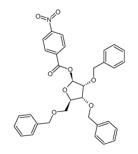 2,3,5-tri-O-benzyl-1-O-(p-nitrobenzoyl)-β-D-ribofuranose Structure