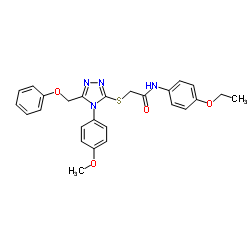 N-(4-Ethoxyphenyl)-2-{[4-(4-methoxyphenyl)-5-(phenoxymethyl)-4H-1,2,4-triazol-3-yl]sulfanyl}acetamide Structure