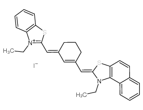 3-ETHYL-2-[(3-([1-ETHYLNAPHTHO[1,2-D][1,3]THIAZOL-2(1H)-YLIDENE]METHYL)-2-CYCLOHEXEN-1-YLIDENE)METHYL]-1,3-BENZOTHIAZOL-3-IUM IODIDE结构式