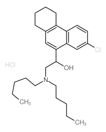 9-Phenanthrenemethanol,7-chloro-a-[(dipentylamino)methyl]-1,2,3,4-tetrahydro-,hydrochloride (1:1) structure