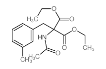 Propanedioic acid,2-(acetylamino)-2-[(3-methylphenyl)methyl]-, 1,3-diethyl ester结构式