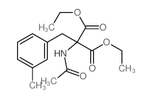 Propanedioic acid,2-(acetylamino)-2-[(3-methylphenyl)methyl]-, 1,3-diethyl ester Structure