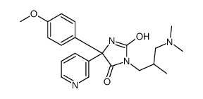 3-[3-(dimethylamino)-2-methylpropyl]-5-(4-methoxyphenyl)-5-pyridin-3-ylimidazolidine-2,4-dione结构式