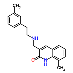 8-Methyl-3-({[2-(3-methylphenyl)ethyl]amino}methyl)-2(1H)-quinolinone结构式