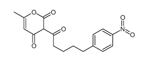 6-methyl-3-[5-(4-nitrophenyl)pentanoyl]pyran-2,4-dione Structure
