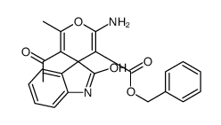 benzyl 5'-acetyl-2'-amino-6'-methyl-2-oxospiro[1H-indole-3,4'-pyran]-3'-carboxylate结构式