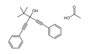 acetic acid,3-tert-butyl-1,5-diphenylpenta-1,4-diyn-3-ol Structure