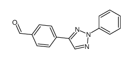 4-(2-phenyltriazol-4-yl)benzaldehyde Structure