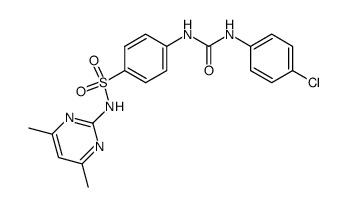 4-[3-(4-chloro-phenyl)-ureido]-N-(4,6-dimethyl-pyrimidin-2-yl)-benzenesulfonamide结构式