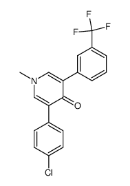 3-(4-chlorophenyl)-1-methyl-5-(3-trifluoromethylphenyl)-4(1H)-pyridinone结构式