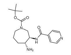 (3R,4R)-4-amino-3-[(pyridine-4-carbonyl)amino]azepane-1-carboxylic acid tert-butyl ester Structure