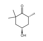 (-)-(4R,6R)-4-hydroxy-2,2,6-trimethylcyclohexanone结构式