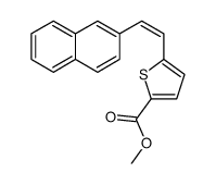 methyl 5-(2-naphthalen-2-ylethenyl)thiophene-2-carboxylate结构式