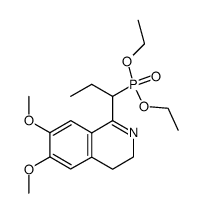 [1-(6,7-dimethoxy-3,4-dihydro-isoquinolin-1-yl)-propyl]-phosphonic acid diethyl ester结构式