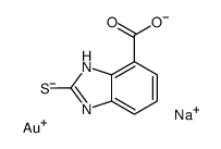 2-Aurio(I)thio-1H-benzimidazole-4-carboxylic acid sodium salt结构式