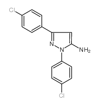 1,3-BIS(4-CHLOROPHENYL)-1H-PYRAZOL-5-AMINE结构式