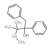 3-methyl-3-methylselanyl-1,2-diphenyl-butan-2-ol structure