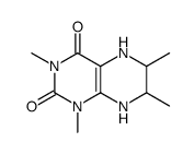 1,3,6,7-tetramethyl-5,6,7,8-tetrahydropteridine-2,4-dione结构式