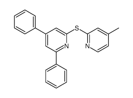 2-(4-methylpyridin-2-yl)sulfanyl-4,6-diphenylpyridine结构式