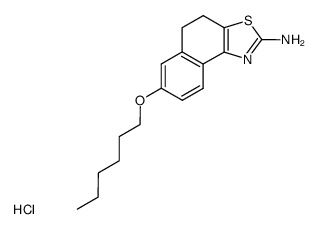 7-hexyloxy-4,5-dihydro-naphtho[1,2-d]thiazol-2-ylamine, hydrochloride Structure