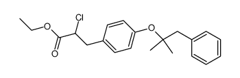 ethyl 2-chloro-3-[4-(1,1-dimethyl-2-phenylethyloxy)-phenyl]propionate结构式