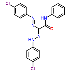 (2Z)-2-[(E)-(4-Chlorophenyl)diazenyl]-2-[(4-chlorophenyl)hydrazono]-N-phenylacetamide Structure