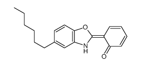 6-(5-hexyl-3H-1,3-benzoxazol-2-ylidene)cyclohexa-2,4-dien-1-one Structure